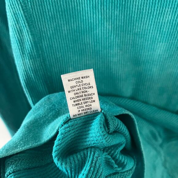 Vintage Kirra Y2K Thermal Babydoll Top Womens Small Green V-Neck Long Sleeve - Picture 5 of 7